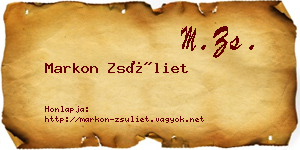 Markon Zsüliet névjegykártya